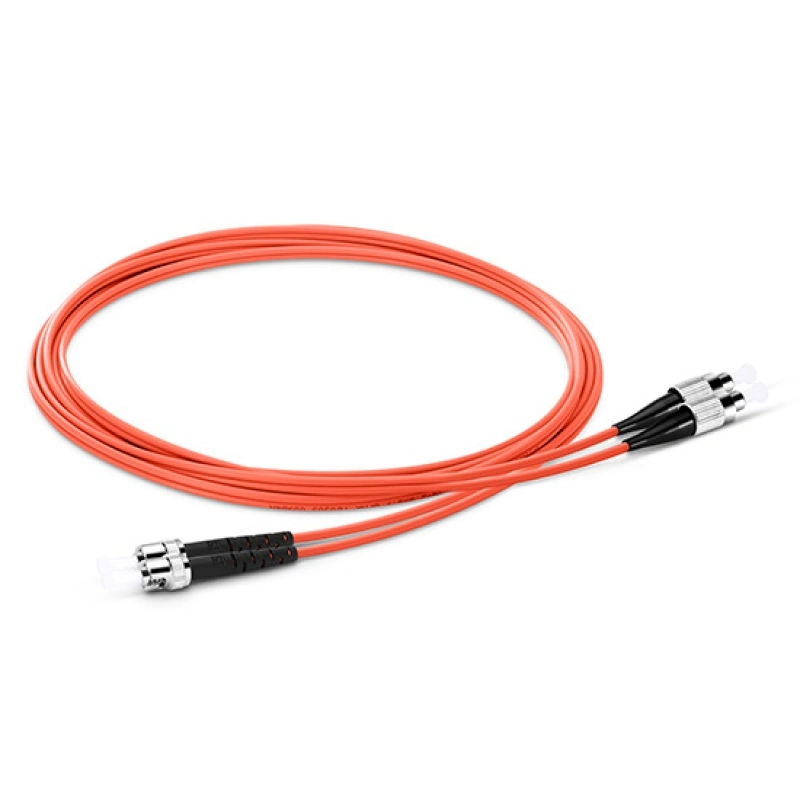 St-to-FC Duplex Om1 Multimode 2.0mm Fiber Optic Patch Cable, 3m