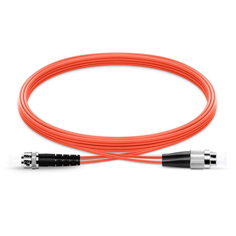 St-to-FC Duplex Om1 Multimode 2.0mm Fiber Optic Patch Cable, 3m