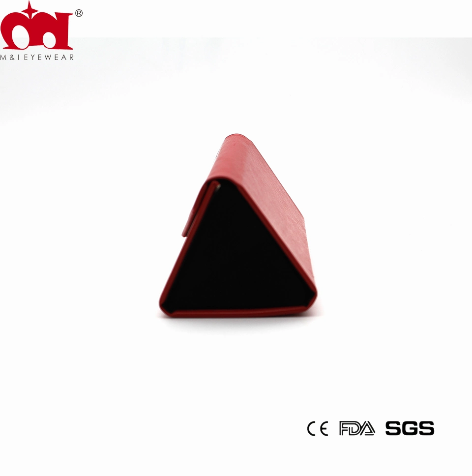 Designed Triangle Red Folder Optical Frame Case Fashion Sunglasses Box