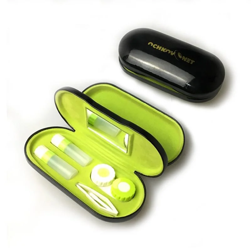 Custom Printing Contact Lens Case Double Layer Double Wholesale Sunglasses and Optical Case