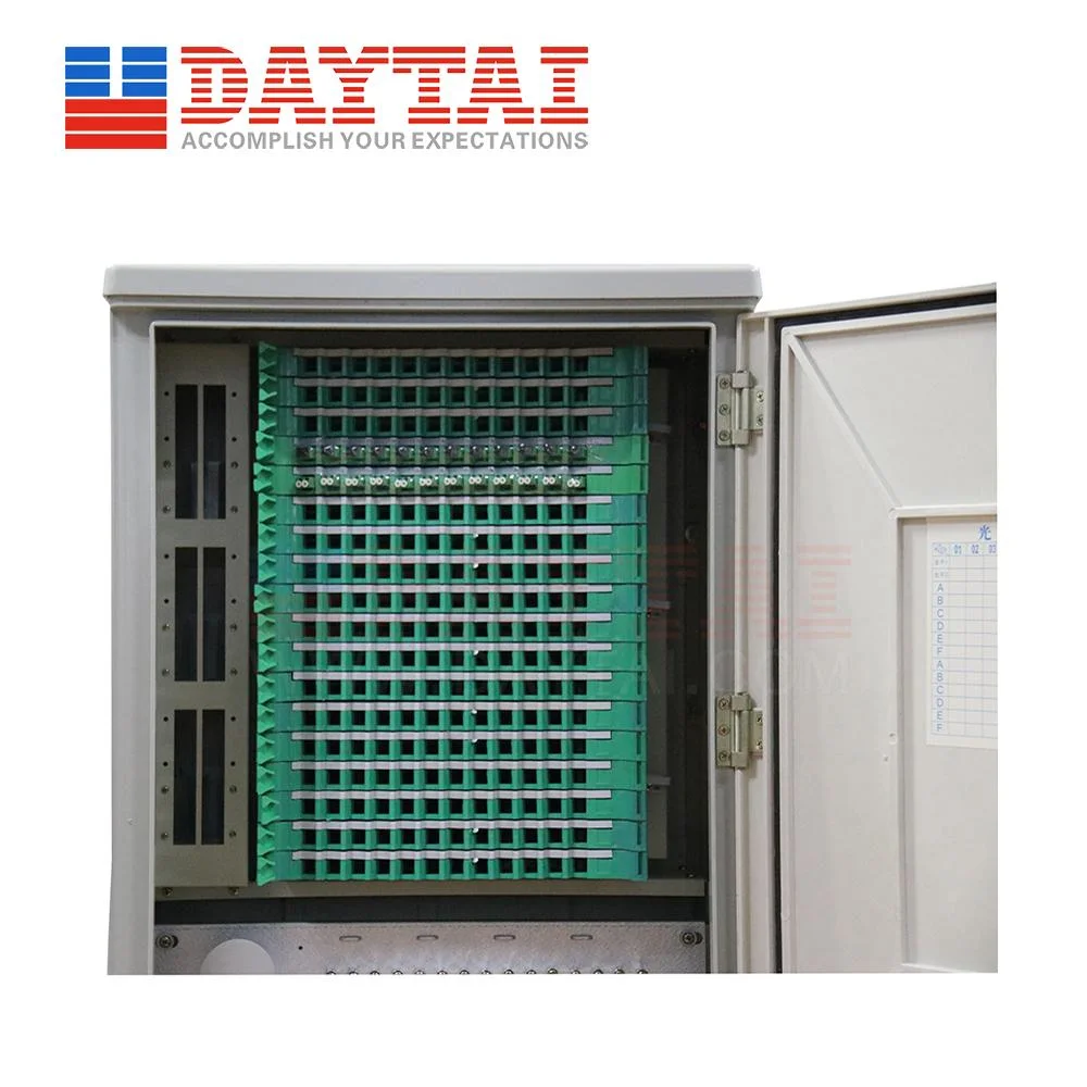 Factory FTTH Outdoor Floor-Standing 72 96 144 288 576 Core Fiber Optic Cross Connection Cabinet