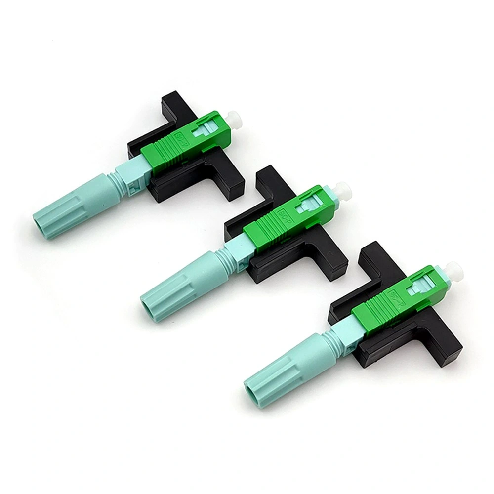 Sc/APC Aircraft Nut Type Optical Fiber Fast Connector Sc Fiber Optic Quick Assembly Connector Sc APC Fiber Optical Quick Connector