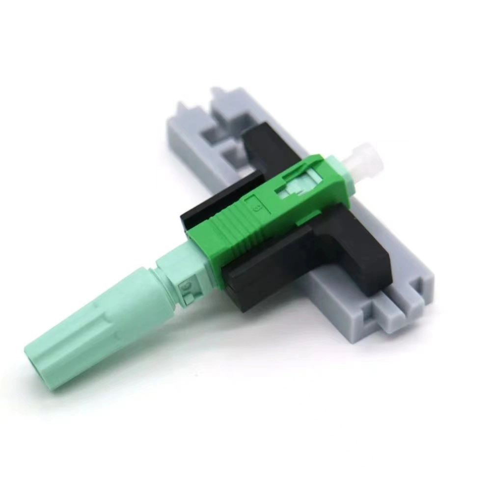 Sc/APC Aircraft Nut Type Optical Fiber Fast Connector Sc Fiber Optic Quick Assembly Connector Sc APC Fiber Optical Quick Connector