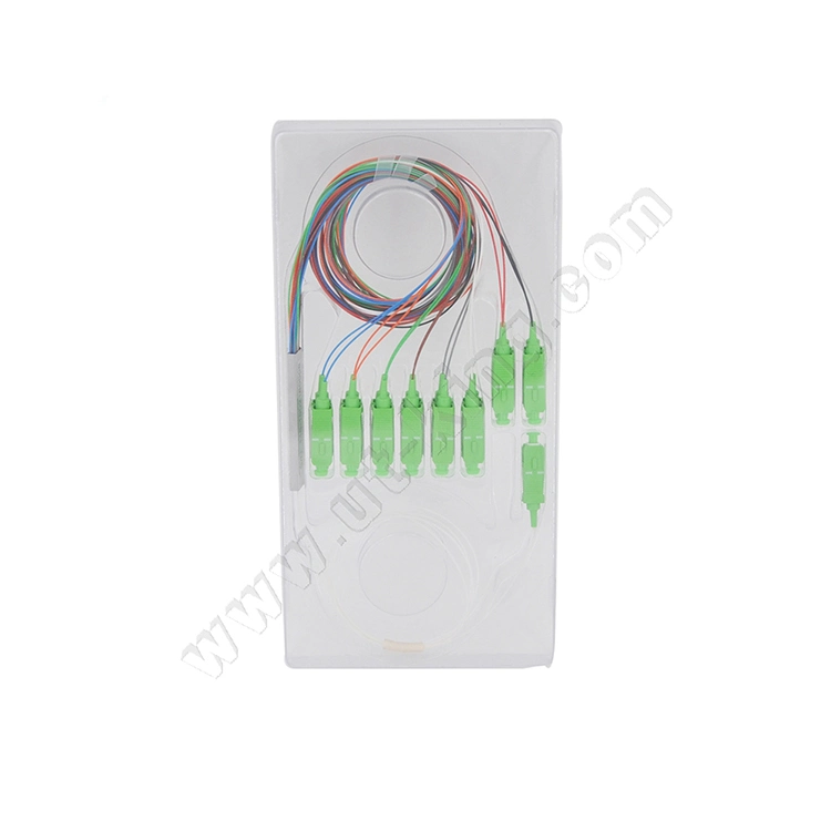 FTTH Fiber Optic Micro PLC Splitter Passive Cable Sc/APC Connector 1X16 Mini PLC Splitter