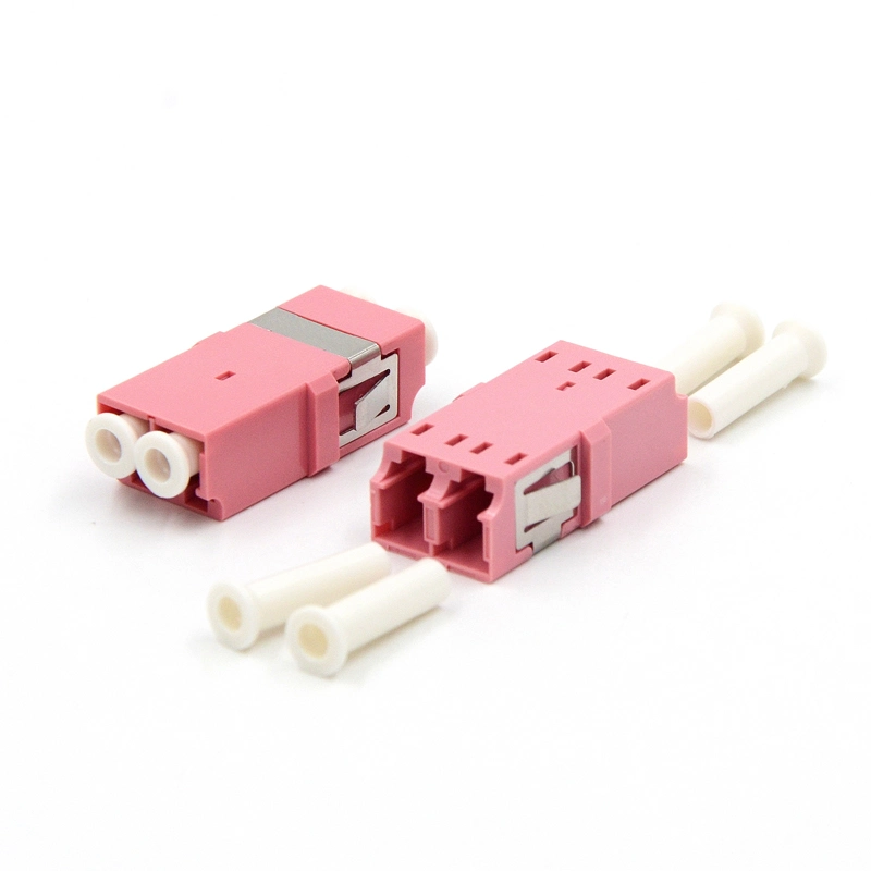 China Factory Price Optical Fiber LC Upc Multimode Om4 Duplex Coupler Fiber Optic Adapter for FTTH Communication