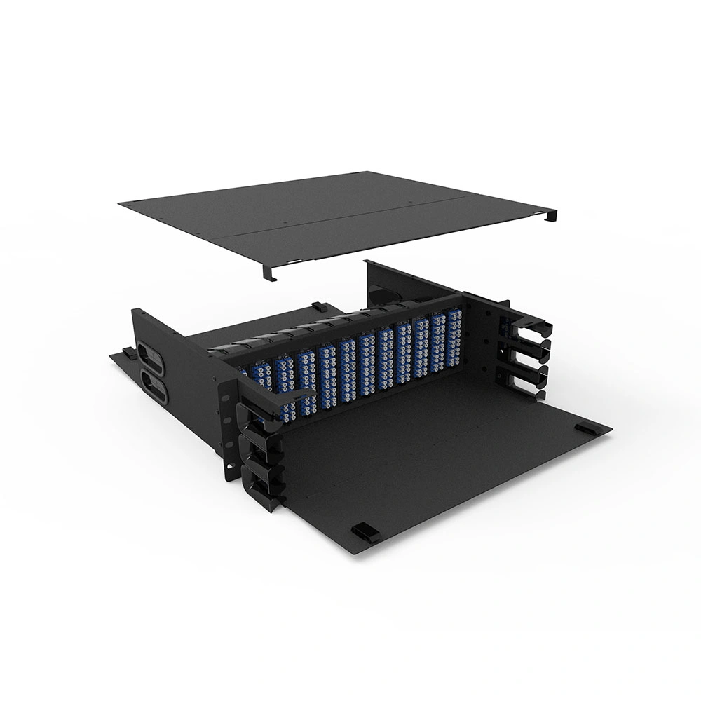 144 Fibers MPO to LC, 1ru 19&quot; High-Density MPO/MTP Patch Panels