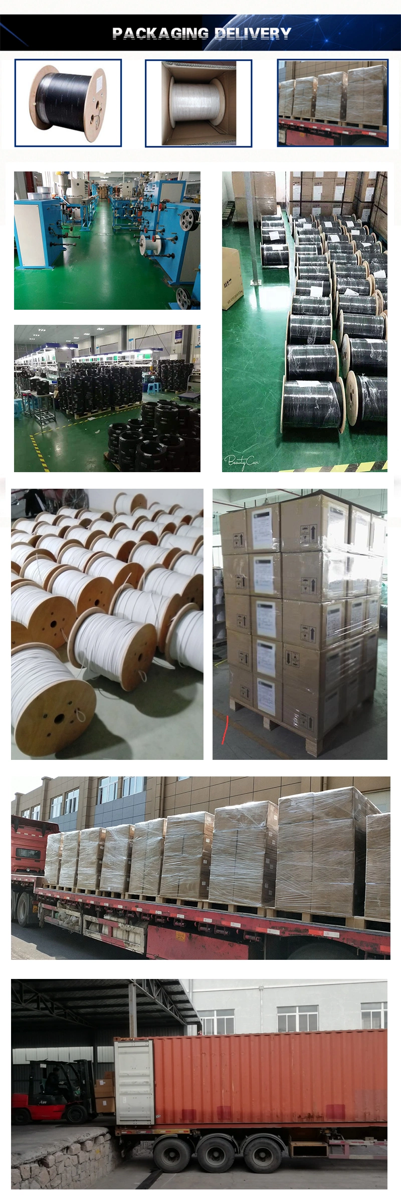 Factory Direct Supply 2 Core Fiber Optic Cable FTTH FTTX Gjxh GJXFH Gjyxch GJYXFCH Drop Cable