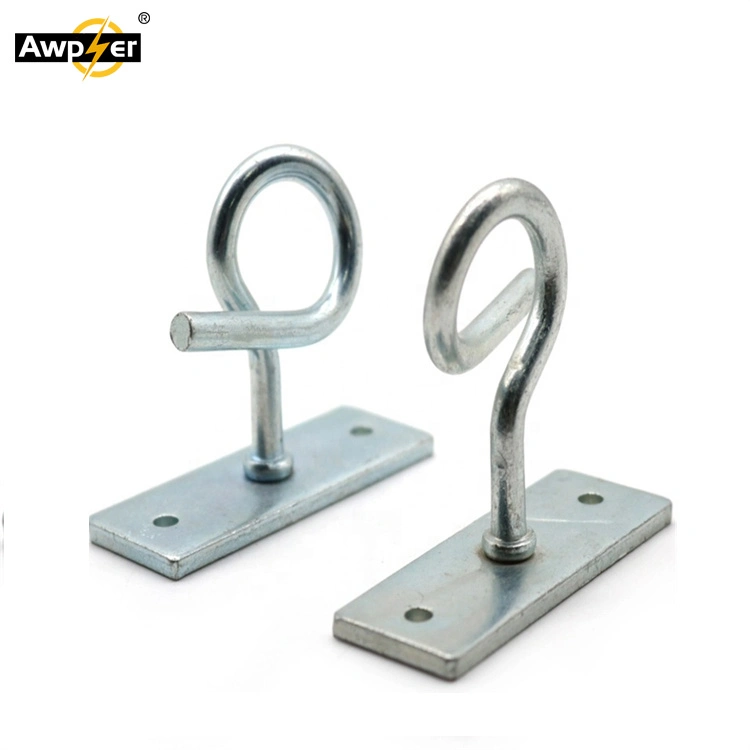 FTTH C Type Hook Drop Cable Wire Clamp Galvanized Steel Outdoor Fiber Optic Cable Accessories