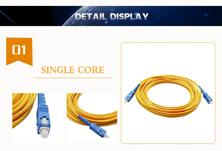 FTTH Solution Communication Cable Sc Upc APC Sm Sx Fiber Optic Patch Cord