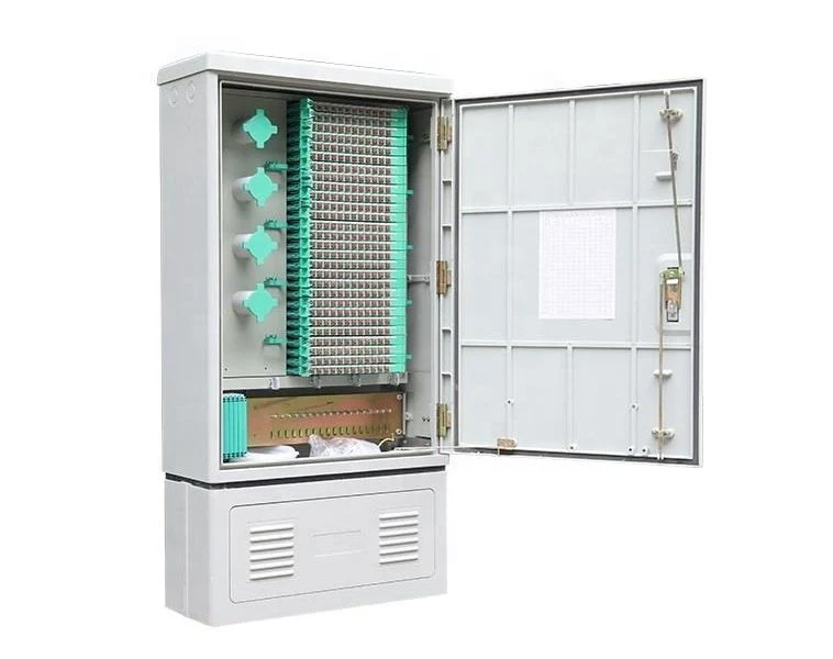 Stainless Steel Material Outdoor Floor Type Fiber Optic Cross Connect Cabinet Fiber Optical Distribution Cabinet