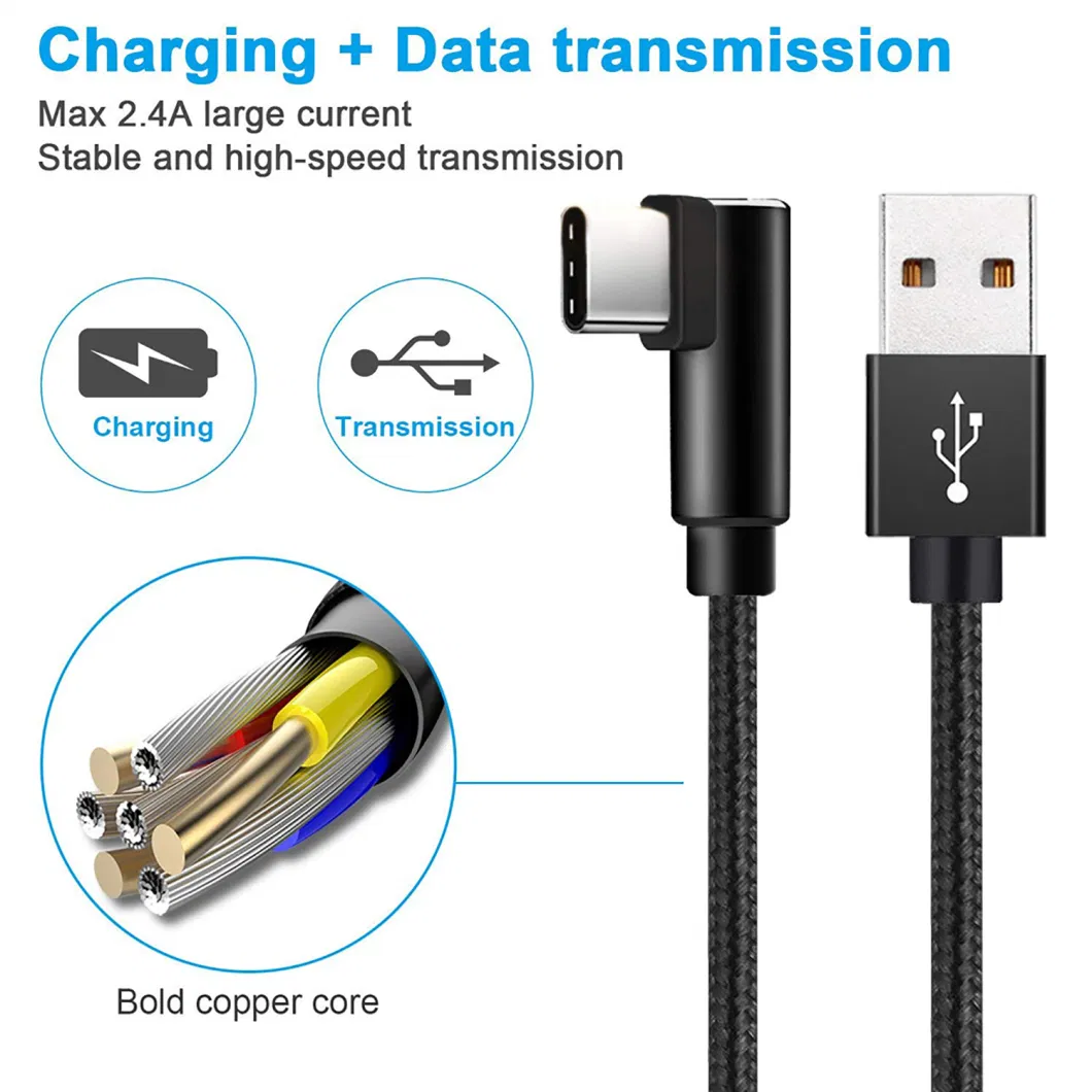 USB Charging Cable for Samsung Xiaomi Huawei Fast Charger USB-C Cable Wholesale Phone Accessories