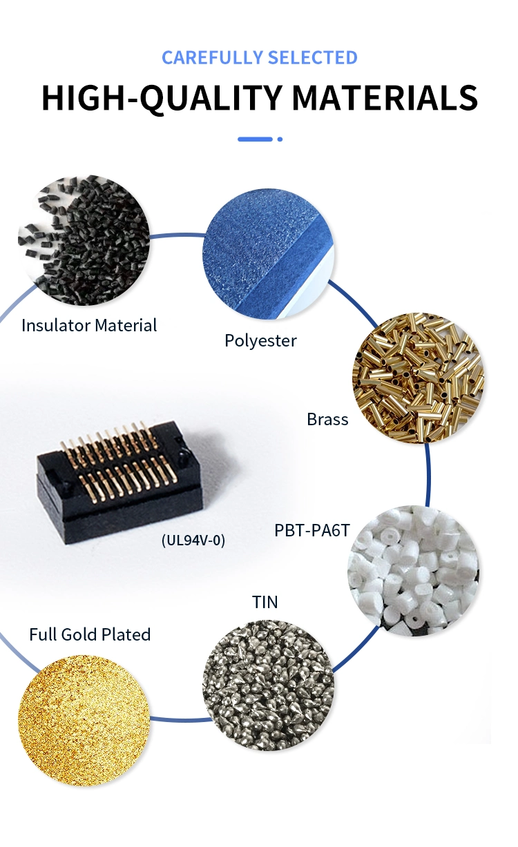 High Temperature Resistant 2.54mm H8.79mm General Type with Post for LED Male 60pin Board to Board Connector