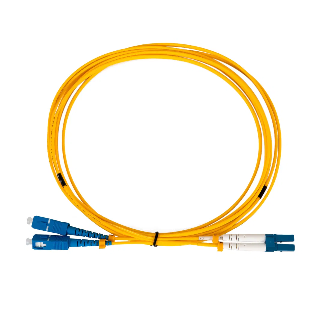 LC-Sc Sm OS2 9/125um Duplex Fiber Optic Patch Cord -PVC/LSZH