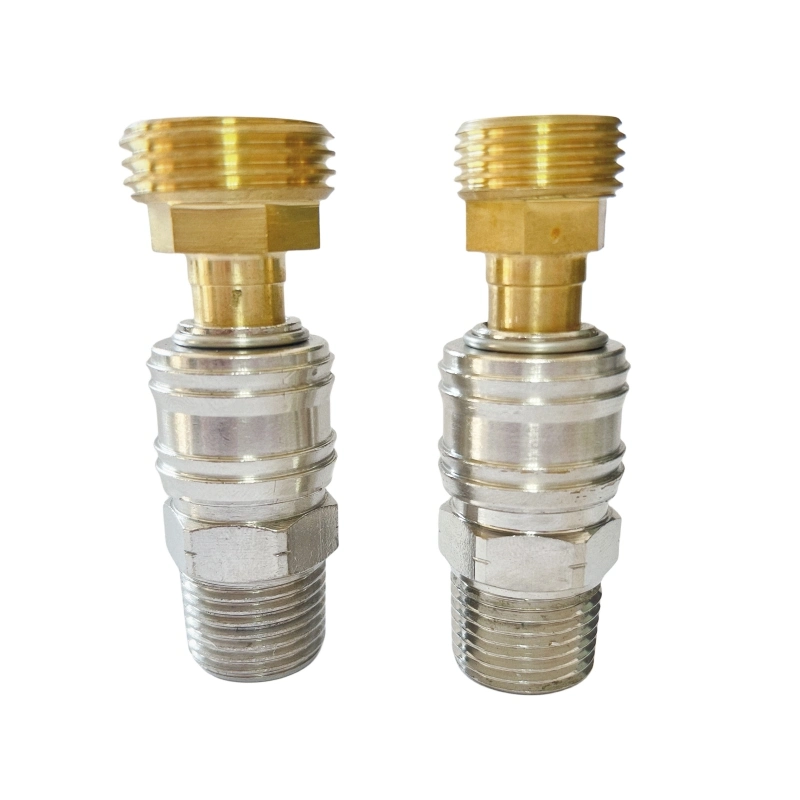 Pneumatic Air 1/2&prime;&prime; Lead-Free Copper Nickel Plating Drinking Water Male DN7.5 Europe Socket Quick Coupling