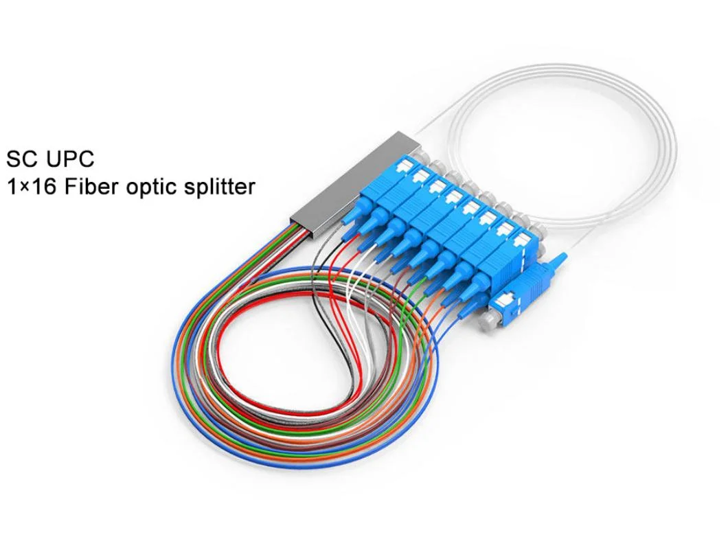 Optic Fiber Steel Tube 1*N 2*N N 2 4 6 8 12 16 32 64 Micro Type PLC Splitter Sc APC / Upc FTTH Fiber Splitter