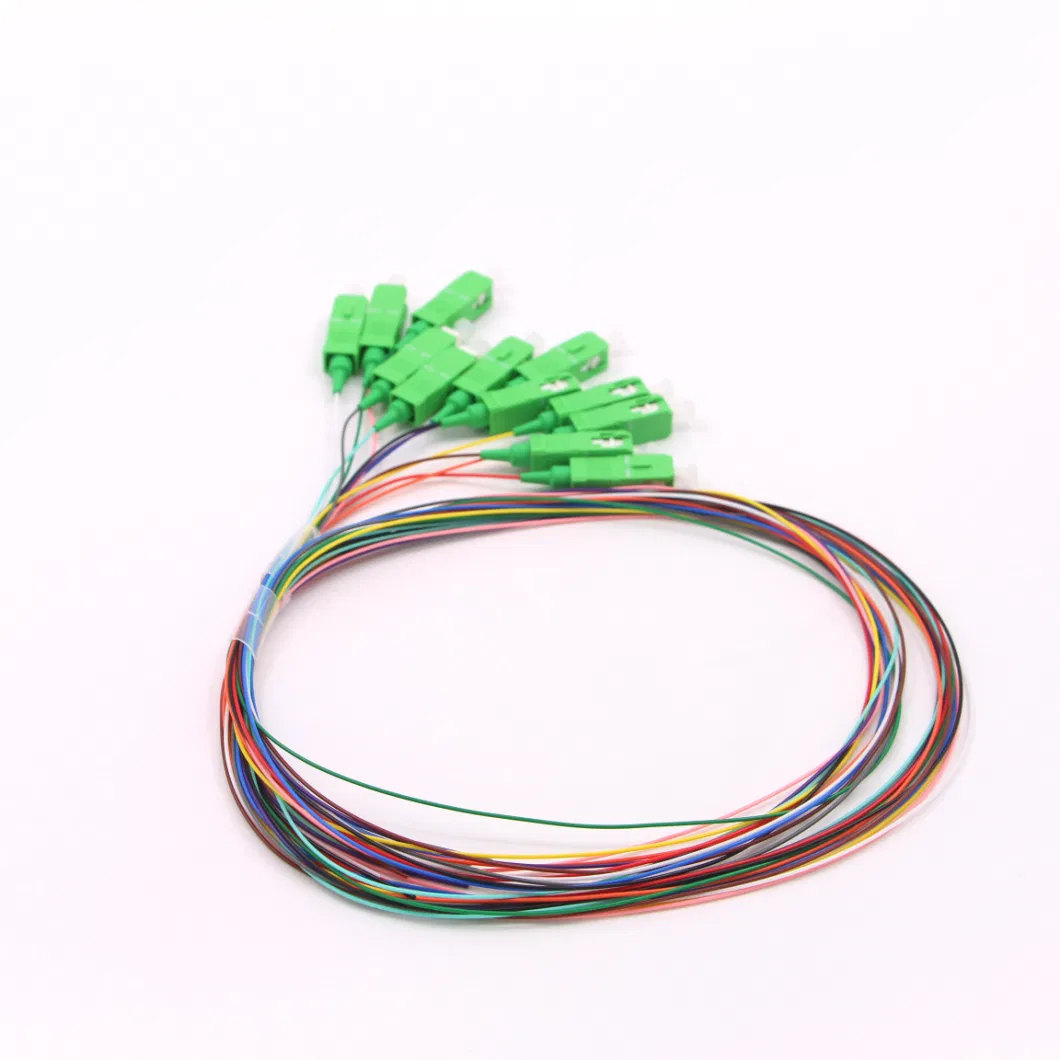 Sc/APC 12 Color Loose Tube Fiber Optic Cable Pigtails