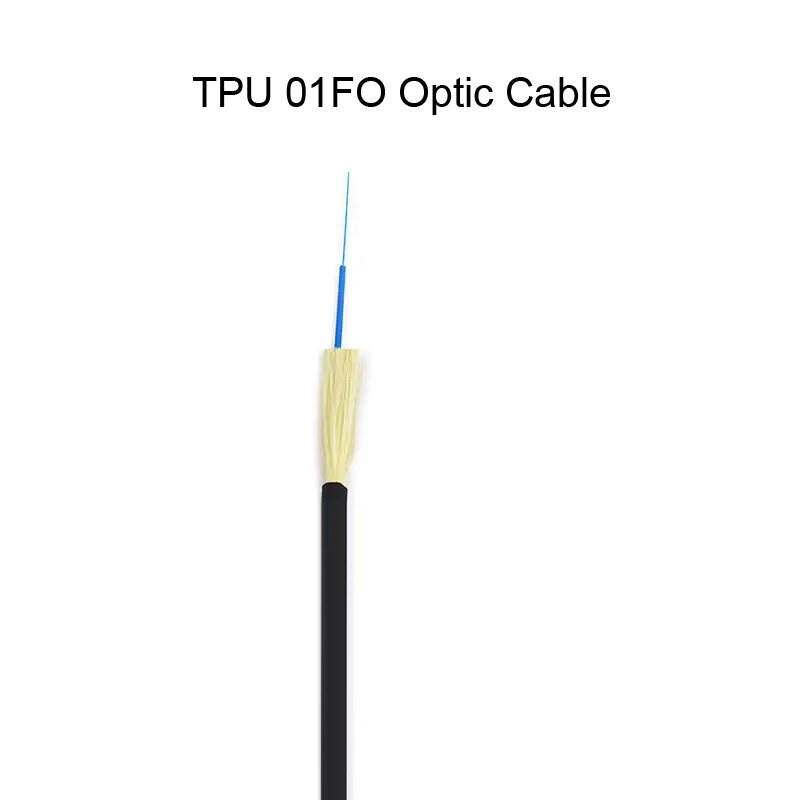 1 Core TPU 3.0mm FTTX Fiber Optic Cable Sm G657A2, G657b3