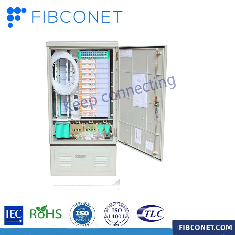 IP65 FTTH Waterproof Network 44 288 576 Core Fiber Optic Distribution Cabinet