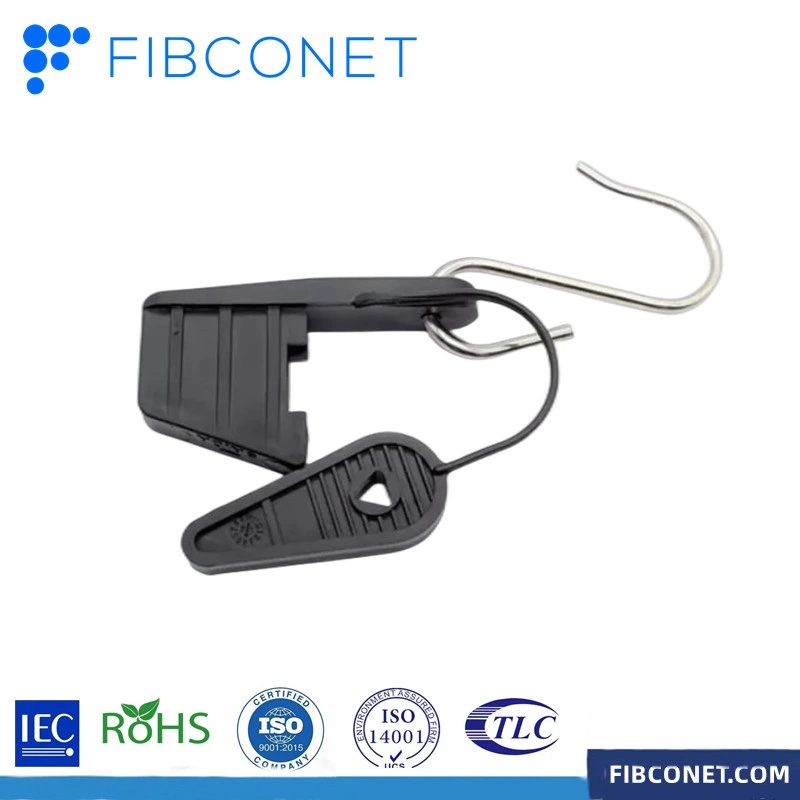 FTTH Fiber Optic 2~6mm Metal Material Fiber Optic Drop Cable Tension Clamp