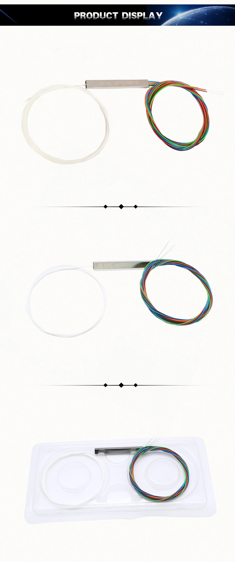 FTTH Passive Fiber Optical Splitter 1X2 Spliter PLC 1X4 1X8 1X16 1X32 1X64 PLC Splitter