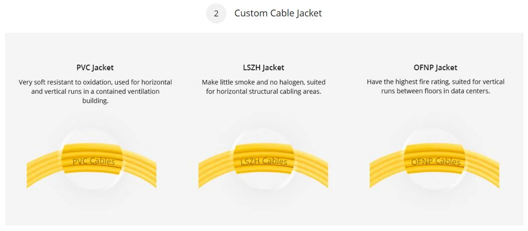 Quality Assurance Normal Singlemode Simplex OS2 LC Sc FC St Fiber Optic Patch Cord