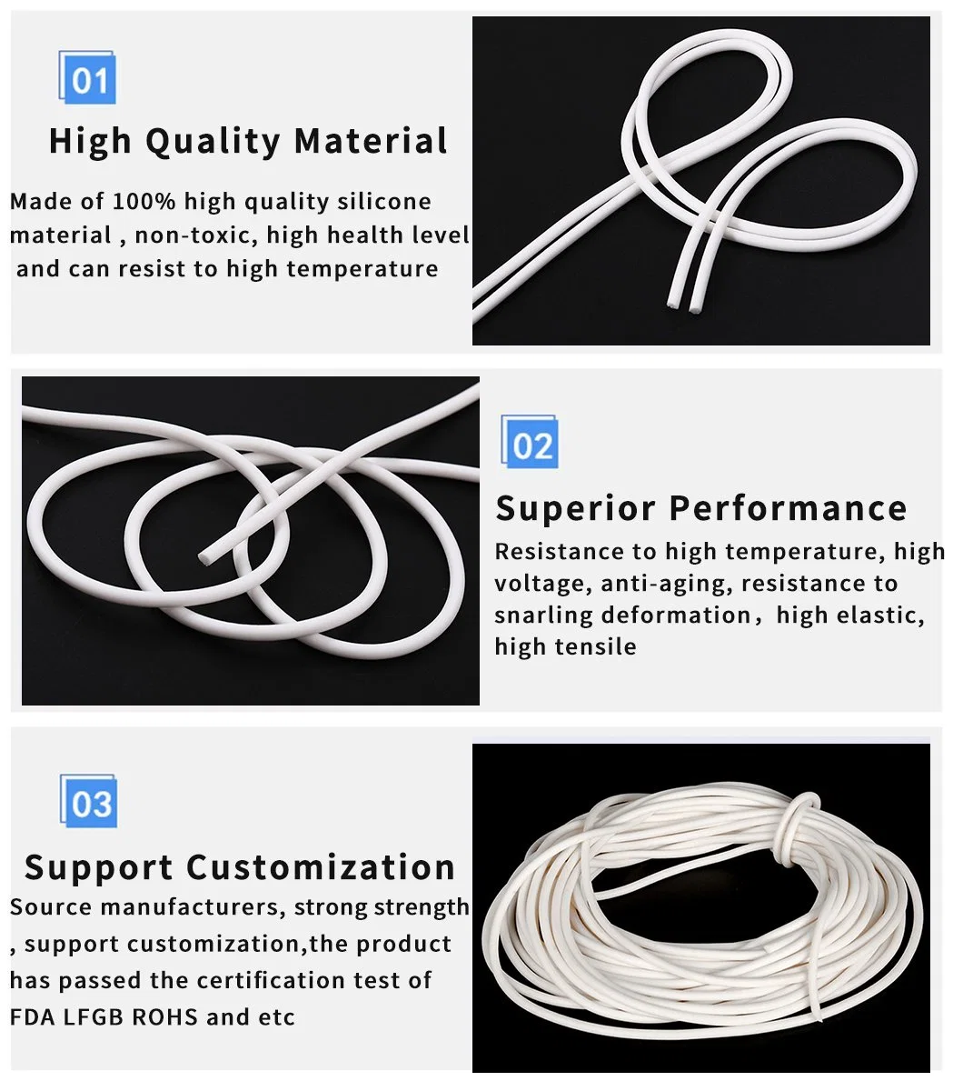 Factory Supply Soft Flexible Round Foam Sealing Strip Rubber Ring Cord