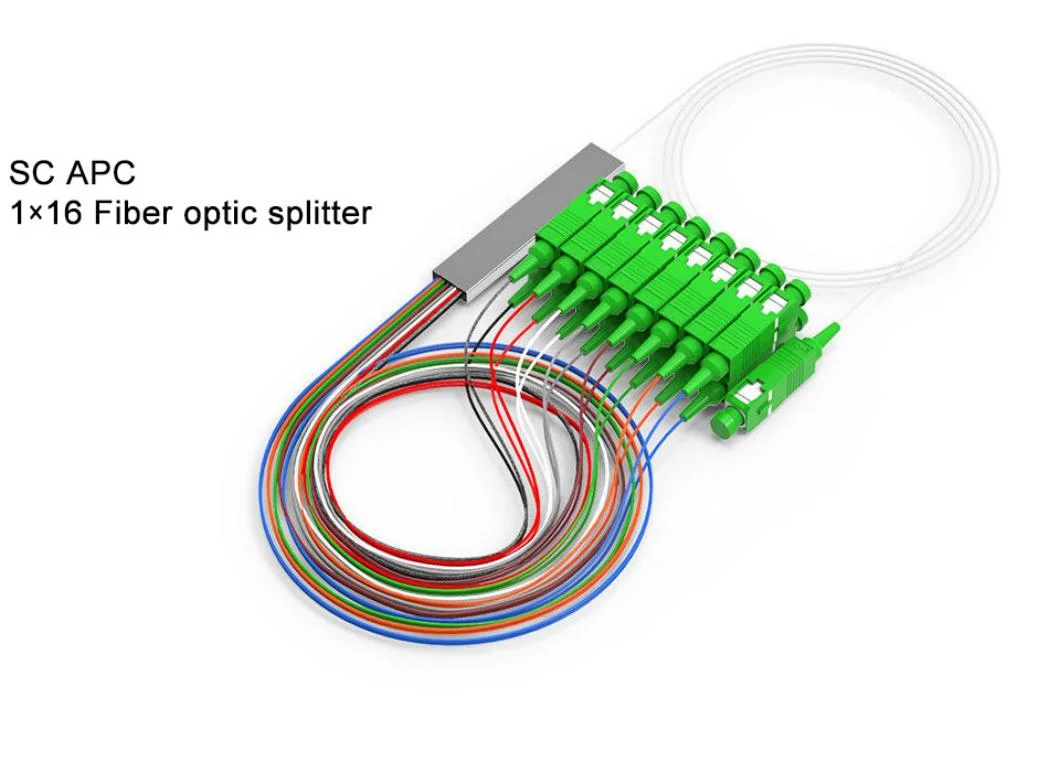 Optic Fiber Steel Tube 1*N 2*N N 2 4 6 8 12 16 32 64 Micro Type PLC Splitter Sc APC / Upc FTTH Fiber Splitter