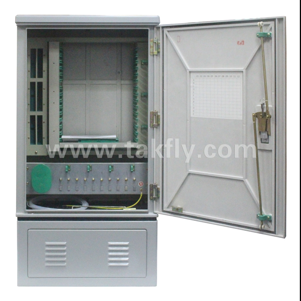 144 Cores SMC Outdoor Fiber Optic Cabinet Optical Cable Cross Connection Cabinet