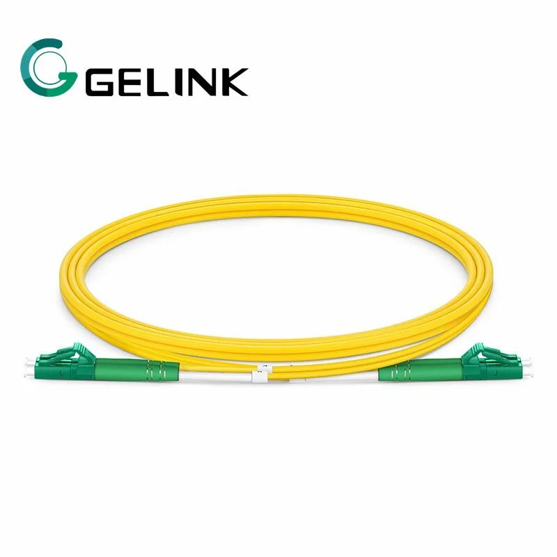 Indoor Fiber Optic Cable Connector LC/APC Singlemode 9/125um Duplex 1m Patch Cord