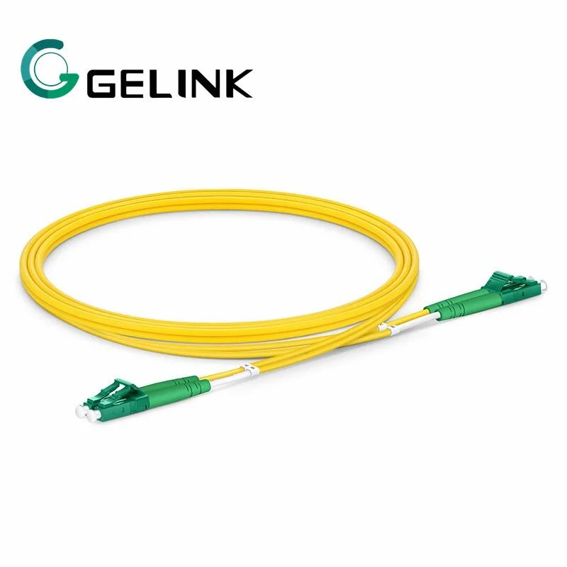 Indoor Fiber Optic Cable Connector LC/APC Singlemode 9/125um Duplex 1m Patch Cord