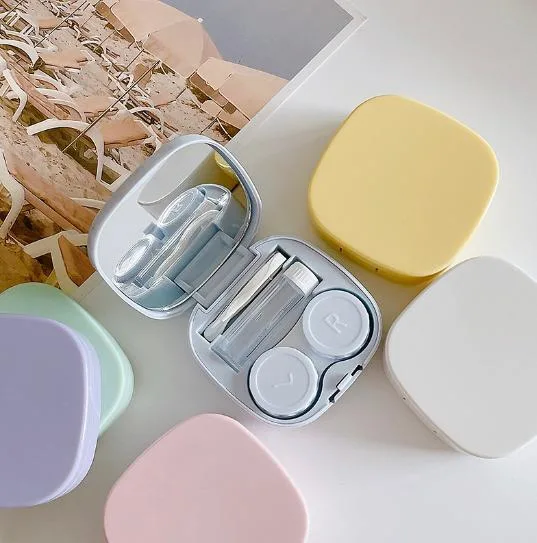 Colorful Cheap Plastic Contact Lens Display Box Cheap Potable Optical Contact Lenses Case