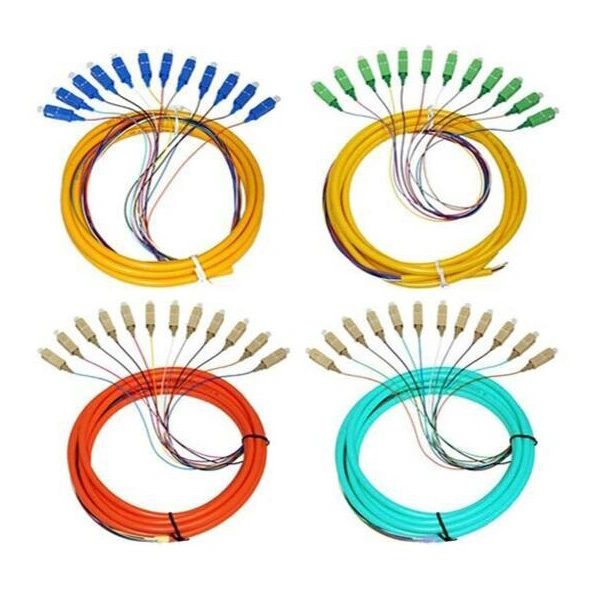 12 Colored Multimode Om3 Fiber Optic Pigtail