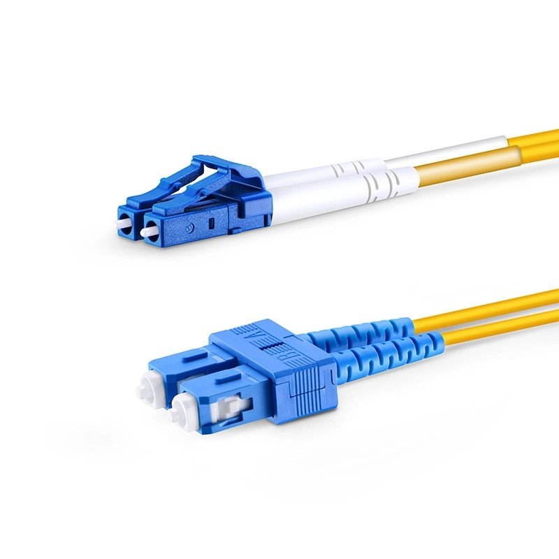 LC-to-Sc Duplex OS2 Singlemode 2.0mm Fiber Optic Patch Cable, 3m