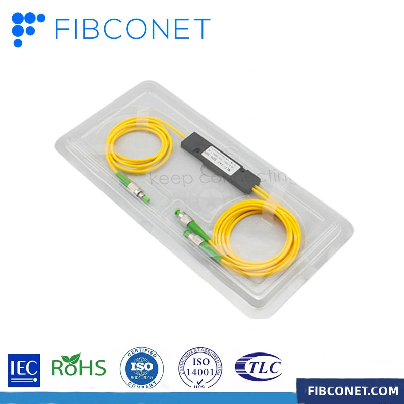 FTTH 1*2 1310/1490/1550nm 50/50 45/55 Sc LC FC Fiber Optic Fbt Splitter