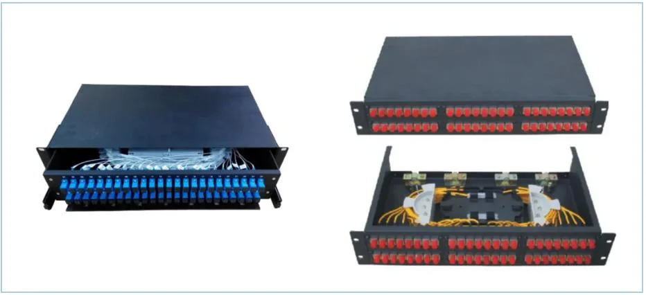 FTTX ODF Fiber Optic Rack Mount Patch Panel with PLC Splitter