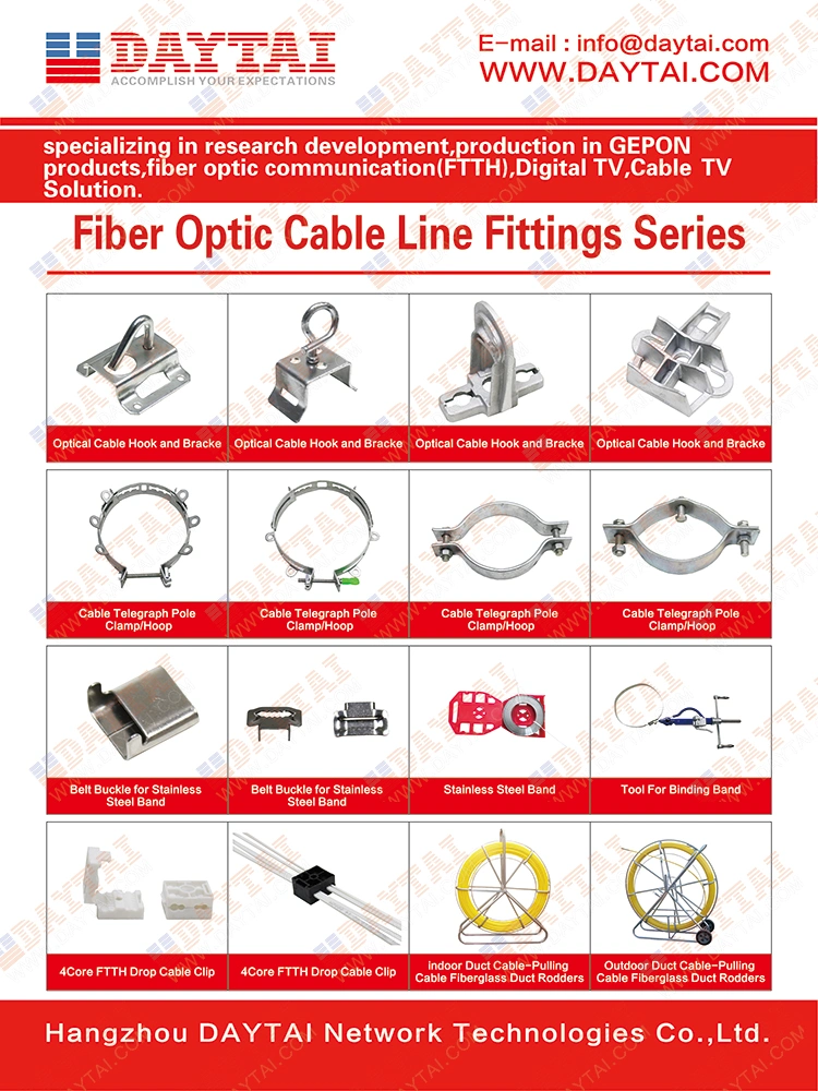 Fiber Optic Tension Clamp for Flat Type FTTH Drop Cable
