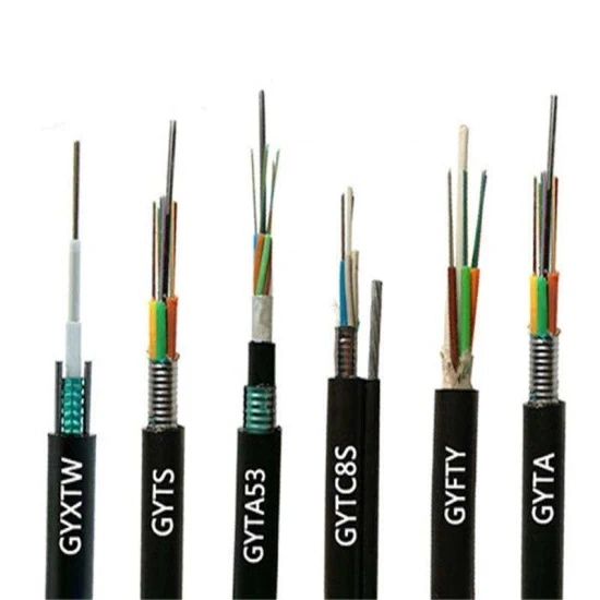 Outdoor Optical Fiber Duct Cable GYTS GYTA53 GYTA Singlemode Multimode 12 24 48 Core G652D Aerial Fiber Optic Cable
