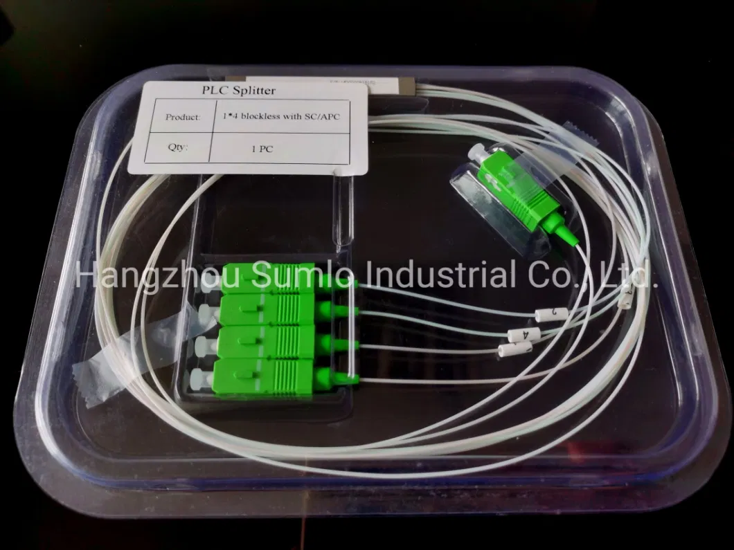 FTTH Fiber Optic Micro Type 1X4 PLC Splitter