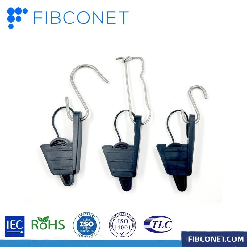 FTTH ADSS Flat Tension Clamp Hook High Strength Anchor Clamp Fiber/Cable Clamp