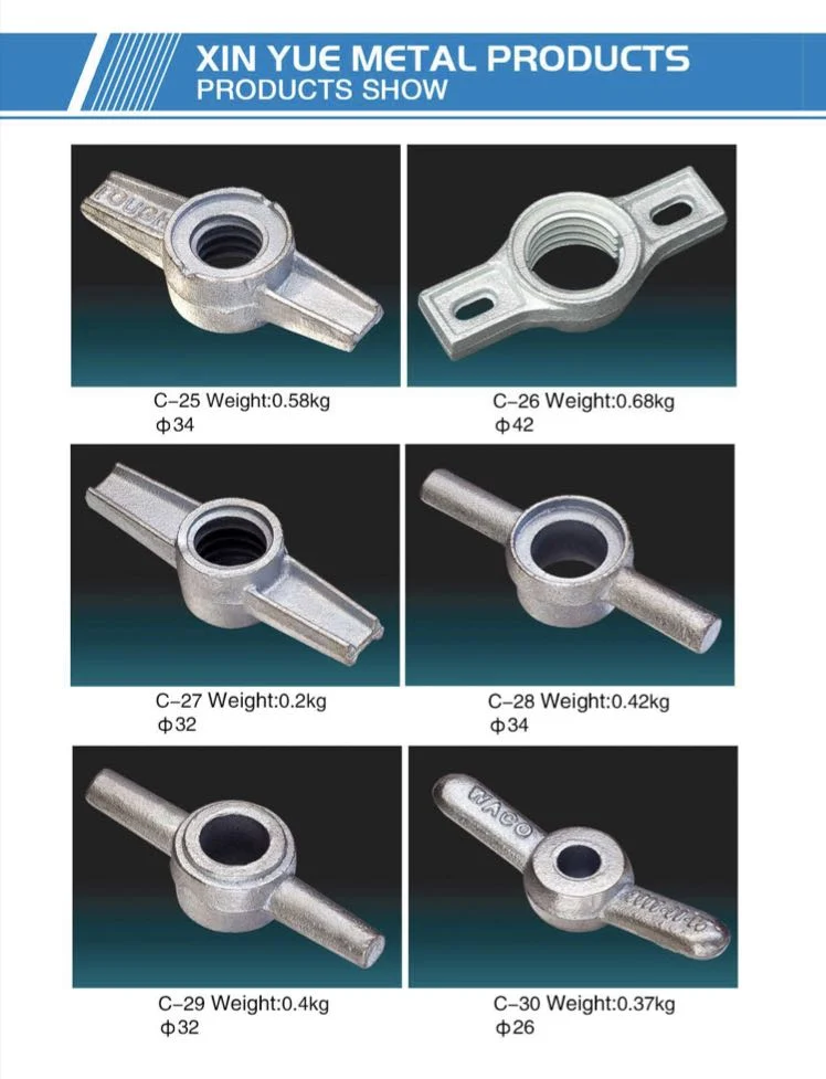 Construction Building Material Scaffold/Scaffolding Screw Jack Metal Formwork Accessories /Post Anchor/Formwork Clamp with ISO9001/CE Certificate