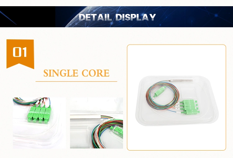 1X4 Sc/APC Mini PLC Splitter Optical Fiber FTTH Steel Type Spliter Low Insertion Loss