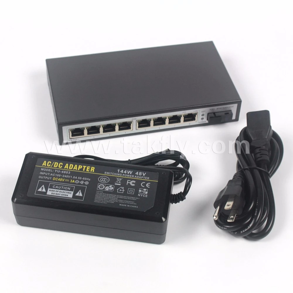 Ethernet Switch 4 Ports 10/100m Desktop Poe Fiber Switch