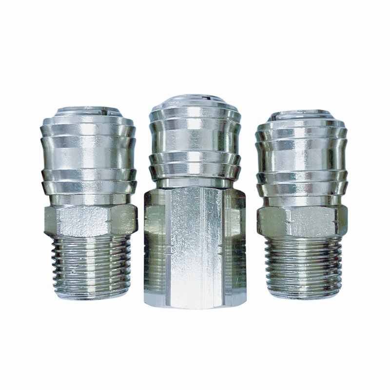 Pneumatic Air 1/2&prime;&prime; Lead-Free Copper Nickel Plating Drinking Water Male DN7.5 Europe Socket Quick Coupling