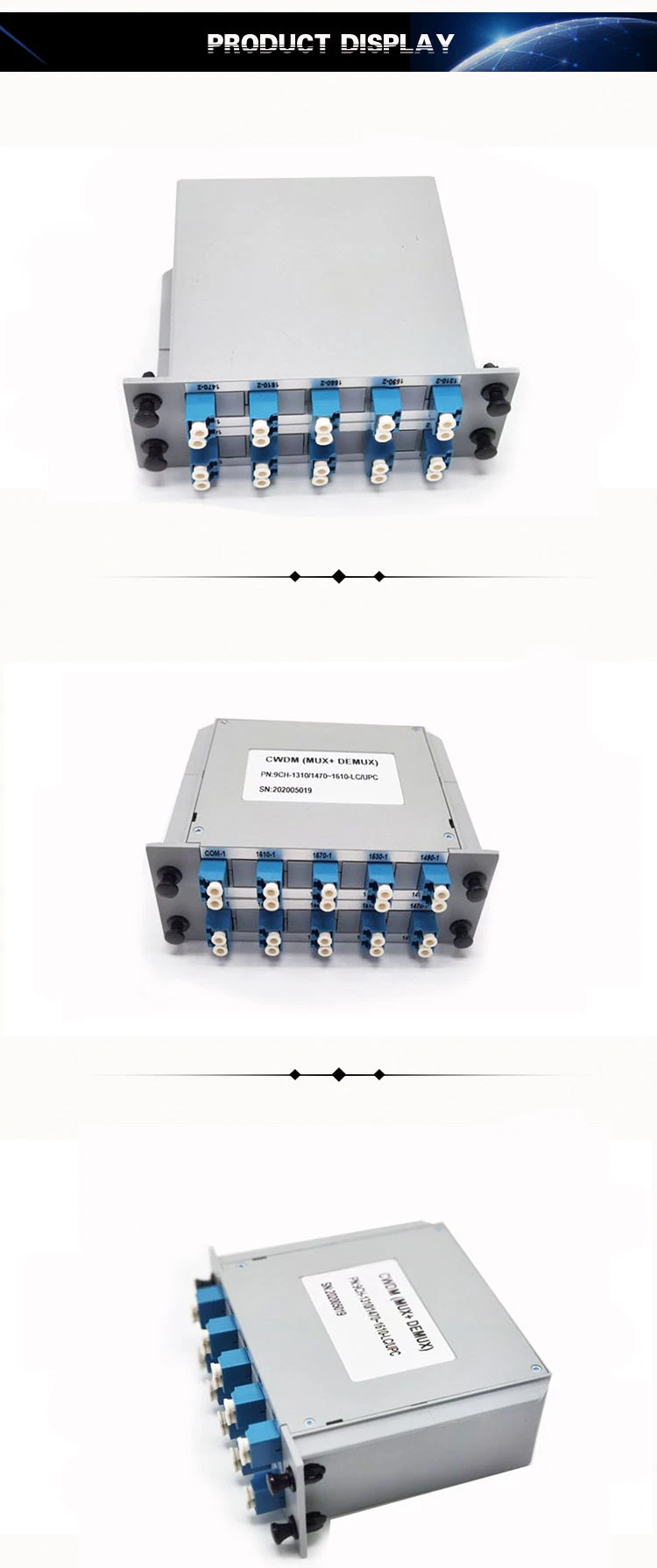 4 8 16 18 Channel Wdm CWDM DWDM Mux Demux Module, CWDM Multiplexer Fwdm Splitter Device