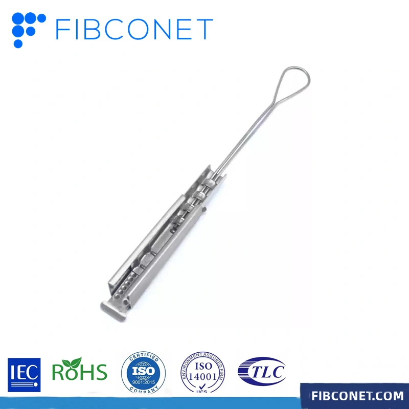 FTTH Fiber Optic 2~6mm Metal Material Fiber Optic Drop Cable Tension Clamp