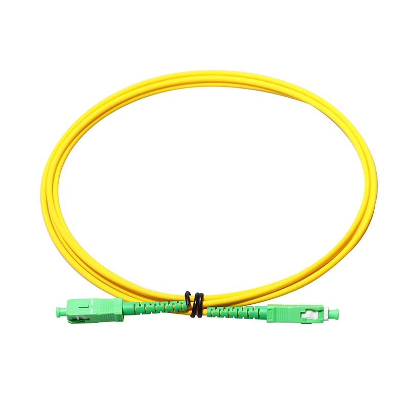 Sc/Upc-Sc/APC Singlemode Simplex LSZH PVC Ofnp Ofnr Yellow Optic Fiber Patch Cord