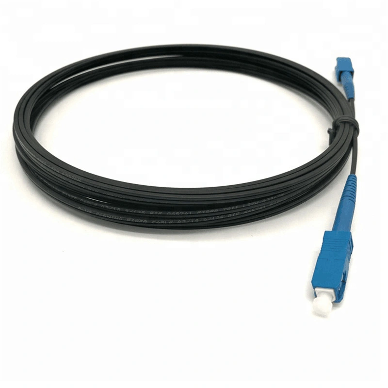 FTTH Outdoor/Indoor 1core 2 Core G657A2 G657A1 Optical Cable Self-Support Fiber Optic Drop Cable Patch Cord Steel Wire