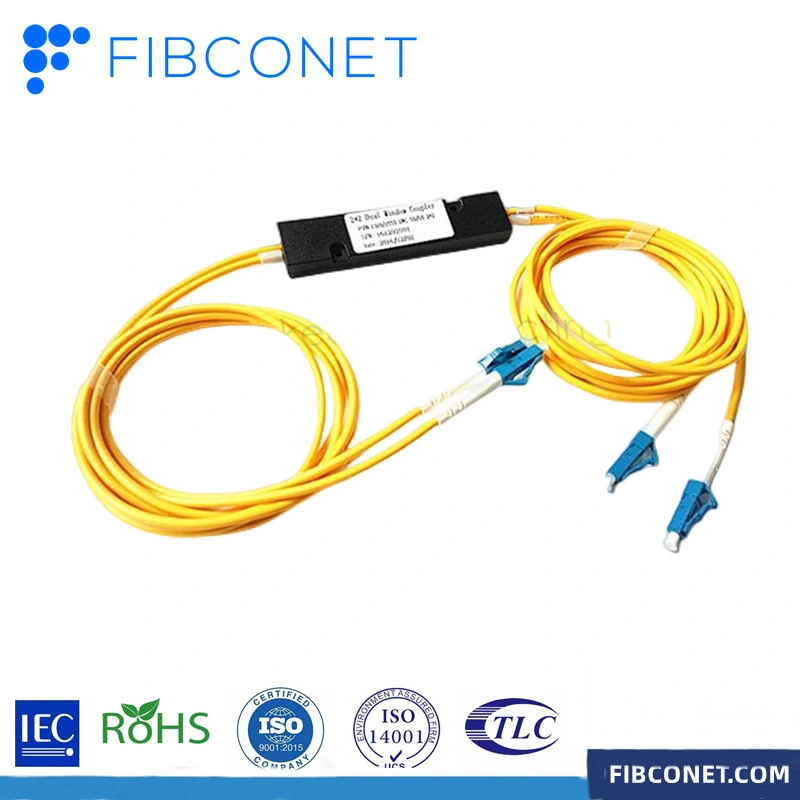 FTTH 1*2 1310/1490/1550nm 50/50 45/55 Sc LC FC Fiber Optic Fbt Splitter