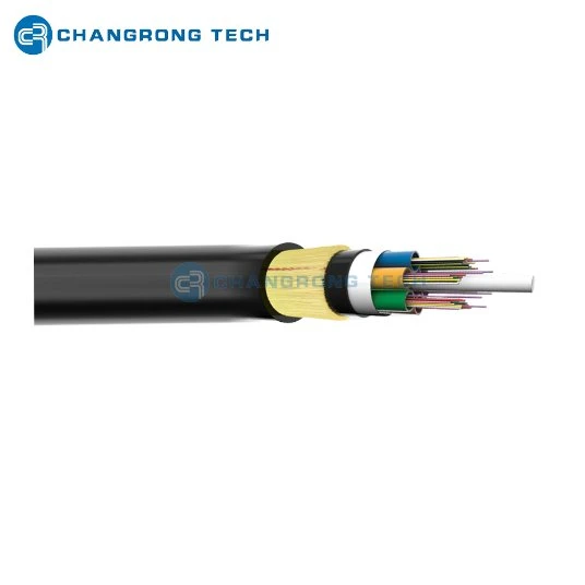 Outdoor Single/Double Jacket Aerial 2 to 144 Core Sm G652D Self-Supporting Fiber Optic ADSS Cable
