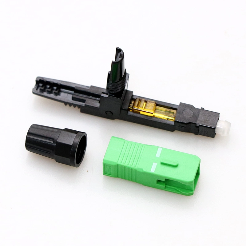 Fiber Optic Fast Connector Sc APC Upc Quick Connector for FTTH Drop Cable Field Termination